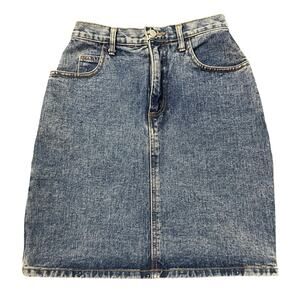 Guess Vintage Mini Jean Skirt Pre 1993 Denim Blue High Waist Women's Size 29 / 8